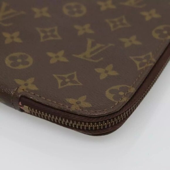 LOUIS VUITTON Monogram Posh Documents Clutch Bag LV Auth - Picture 8 of 16